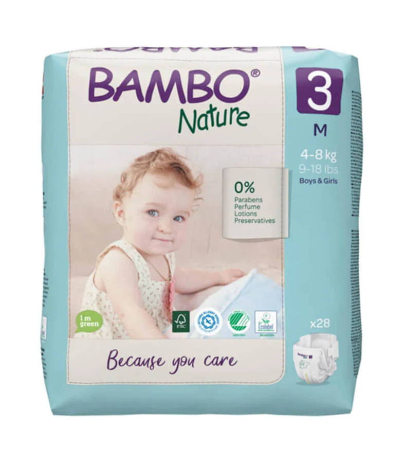 Bambo-Style Pant Diapers Medium — 28 Pack